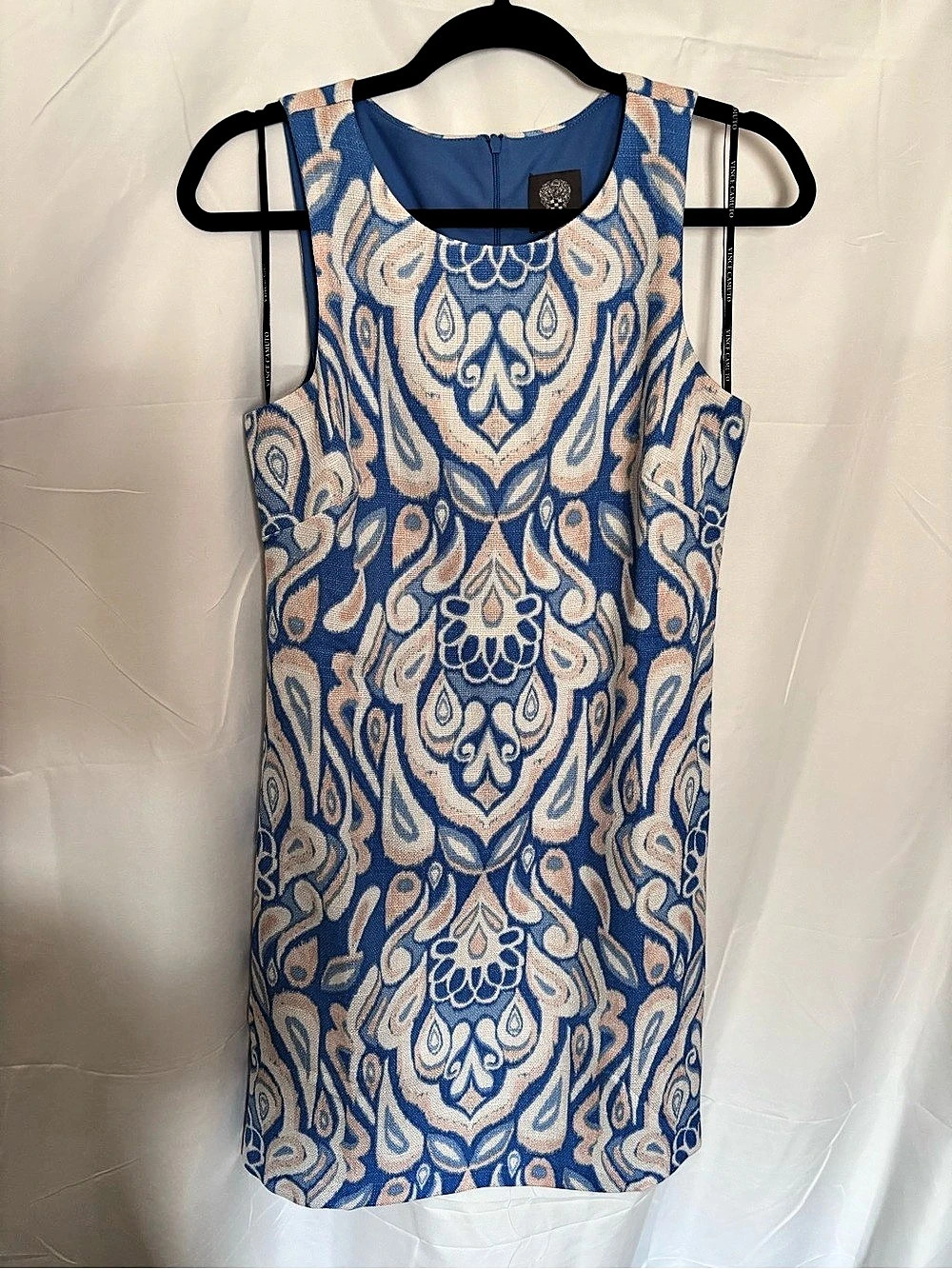 Vince Camuto Paisley Mini Dress in Blue